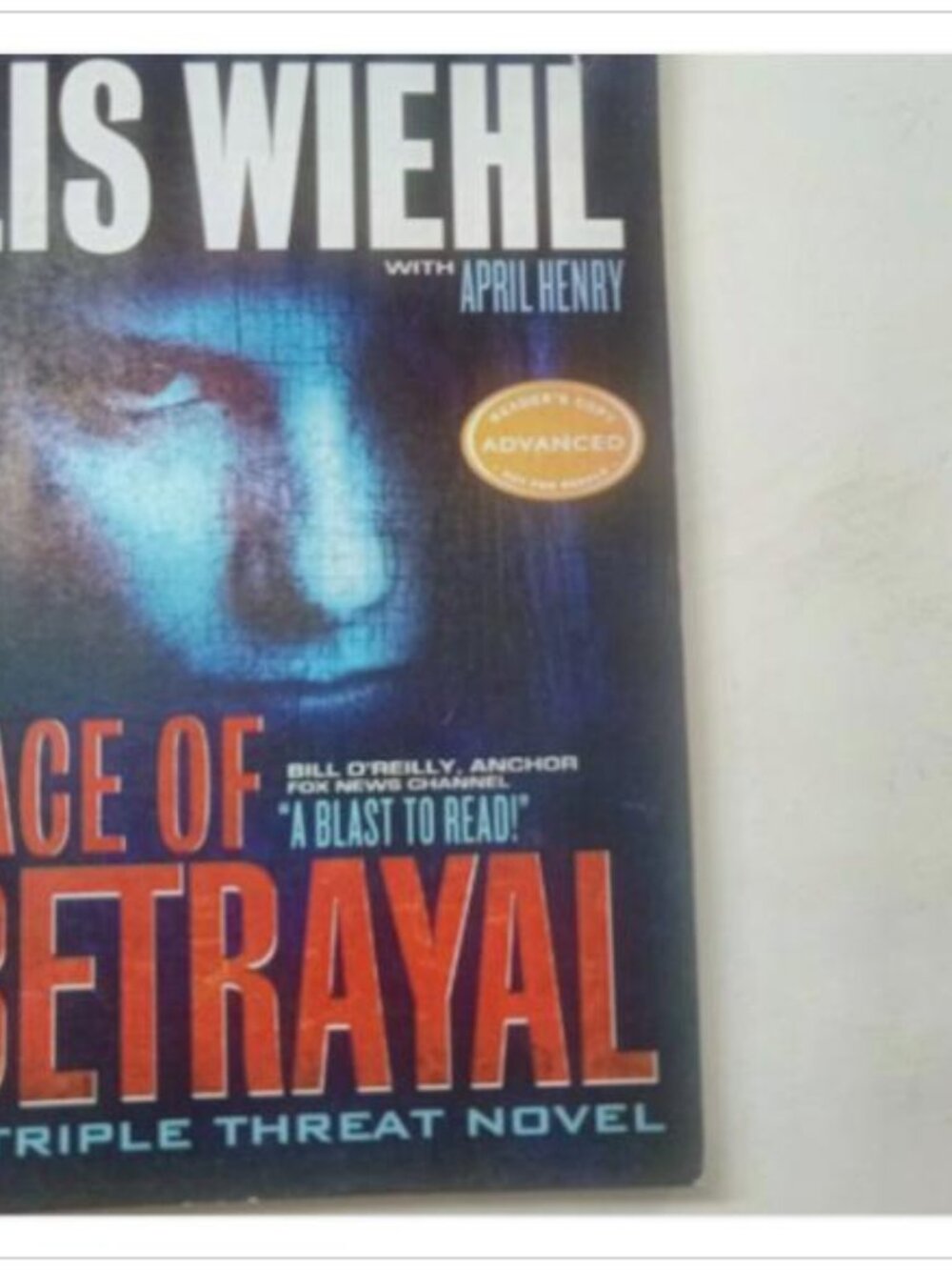 Face of Betrayal A Triple Threat Novel ARC Advanced Reader's Copy 2008 PB